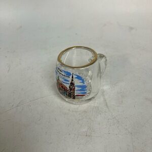 Souvenir Mug Glass Gold Rim‎ Wien Stephansdom Embellished Collectible Vienna